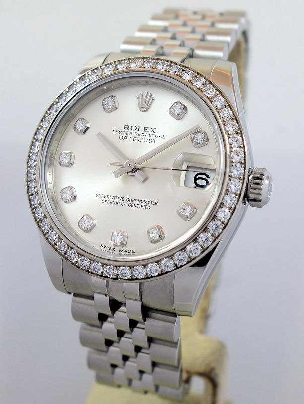 DSC02131 Rolex Datejust 31mm *FACTORY* Diamond dial & Diamond bezel 178384