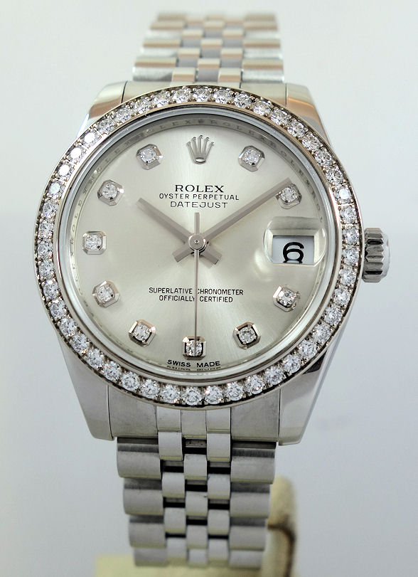 DSC02133 Rolex Datejust 31mm *FACTORY* Diamond dial & Diamond bezel 178384