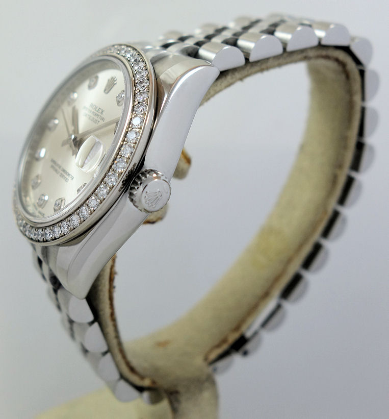 DSC02136 Rolex Datejust 31mm *FACTORY* Diamond dial & Diamond bezel 178384