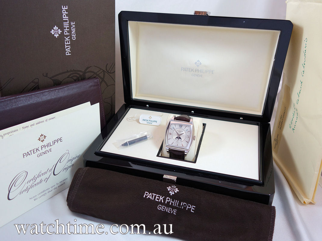 DSC02149 Patek Philippe Gondolo 18ct White-Gold Annual Calendar 5135G-001 Box & Papers!!!
