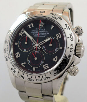 Rolex Daytona 18k White Gold, Black Racing dial 116509