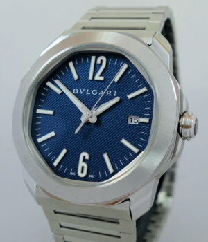 BVLGARI Octo Roma 41mm Steel Blue Clous de Paris dial 103739