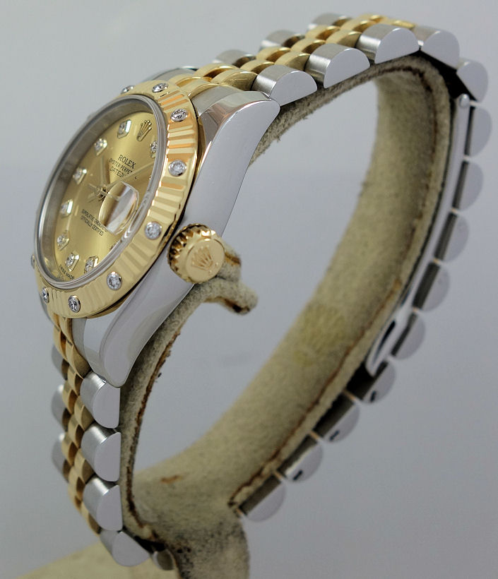 DSC02662 Rolex Lady Datejust 26mm Diamond dial & Diamond bezel 179313