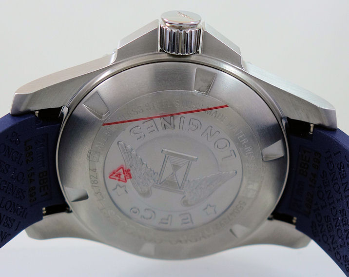 DSC02718 LONGINES HYDROCONQUEST 43mm Blue dial, Rubber Strap L3.782.4.96.9