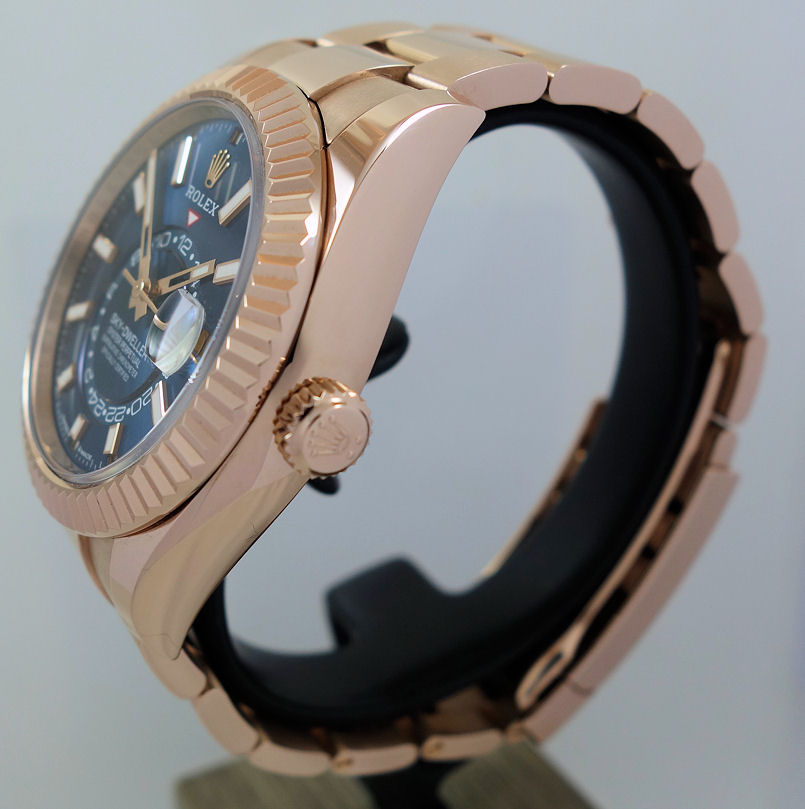 DSC02765 Rolex Sky-Dweller 336935 18k Everose Blue-Green Dial 2024 Full Set!!