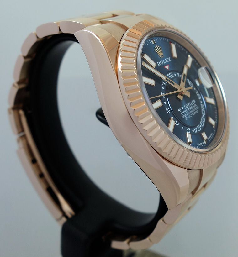 DSC02769 Rolex Sky-Dweller 336935 18k Everose Blue-Green Dial 2024 Full Set!!