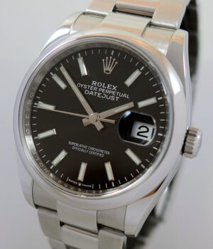 Rolex Datejust 36 Black Dial 126200 Box & Card