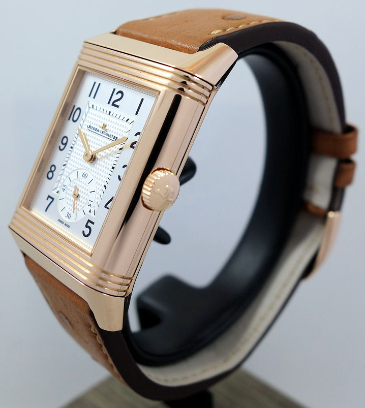 DSC02907 Jaeger LeCoultre Reverso Classic Large Duoface 18k Pink-Gold Q3842520 Retail $40,000