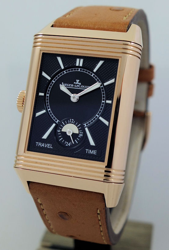 DSC02913 Jaeger LeCoultre Reverso Classic Large Duoface 18k Pink-Gold Q3842520 Retail $40,000
