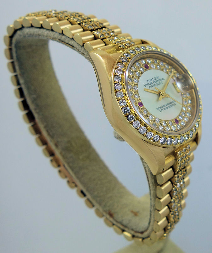 DSC03048 Rolex Lady-Datejust 18k Yellow Gold, 26mm with Diamonds 69178