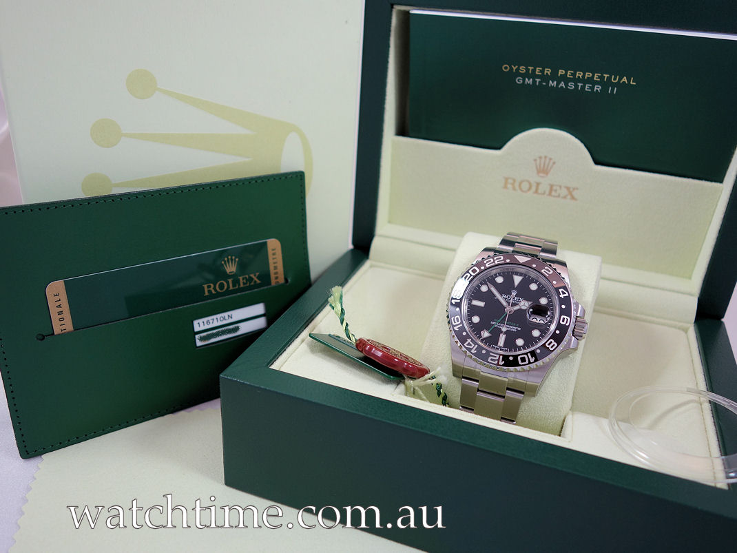 DSC03194 Rolex GMT MASTER II "UNUSED" Ceramic 2014 116710LN *New Old Stock* Full Factory Stickers