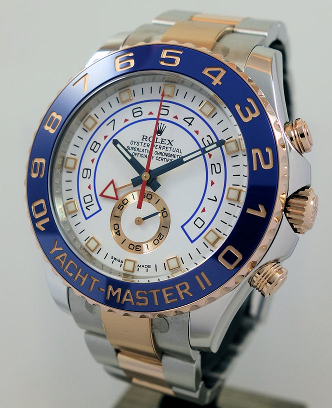 DSC03249 Rolex Yachtmaster II 18k Everose Gold & Steel 116681