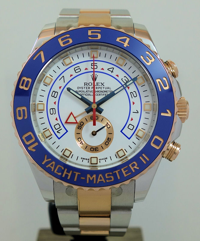 DSC03251 Rolex Yachtmaster II 18k Everose Gold & Steel 116681