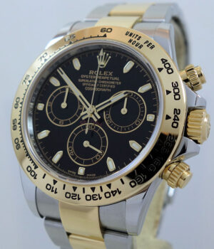 Rolex Daytona 18k & Steel, Black Dial 116503 Box & Card