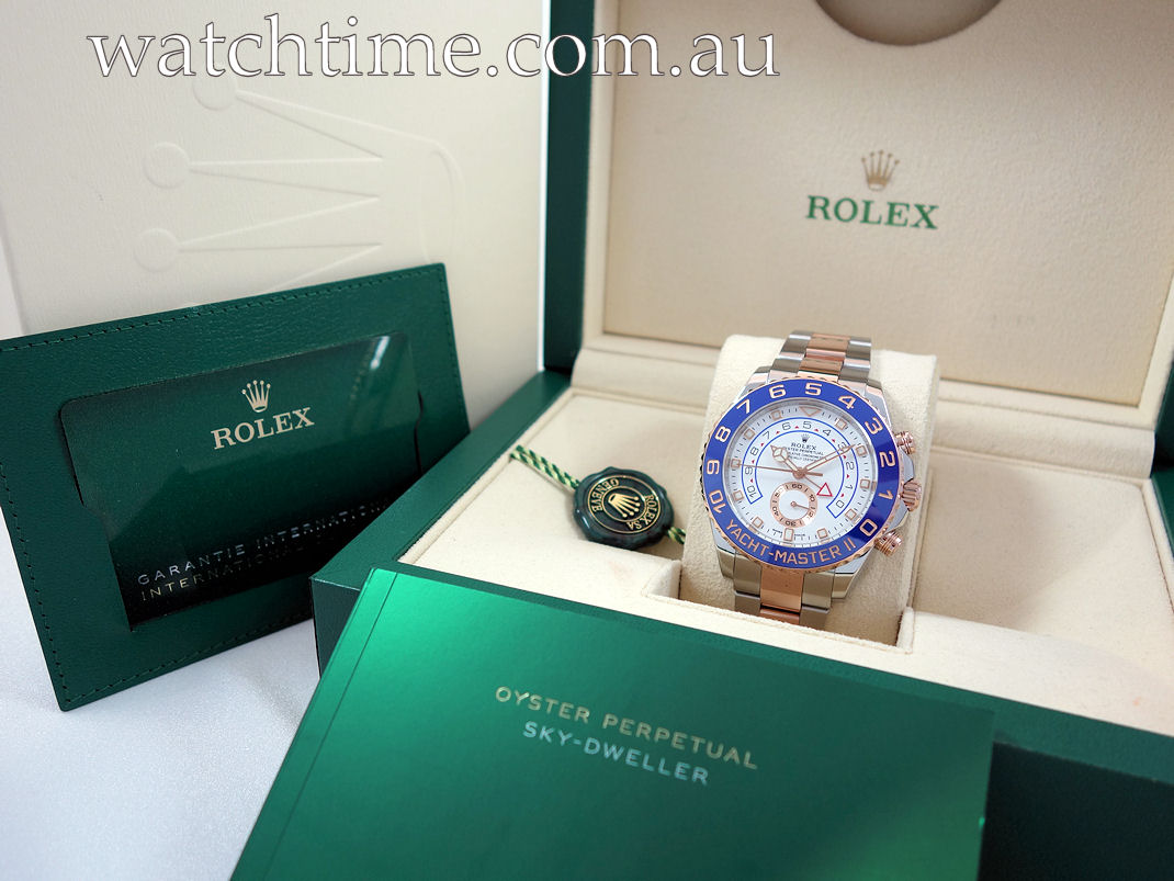 DSC03584 Rolex Yacht-Master II 18k Everose Gold & Steel 116681