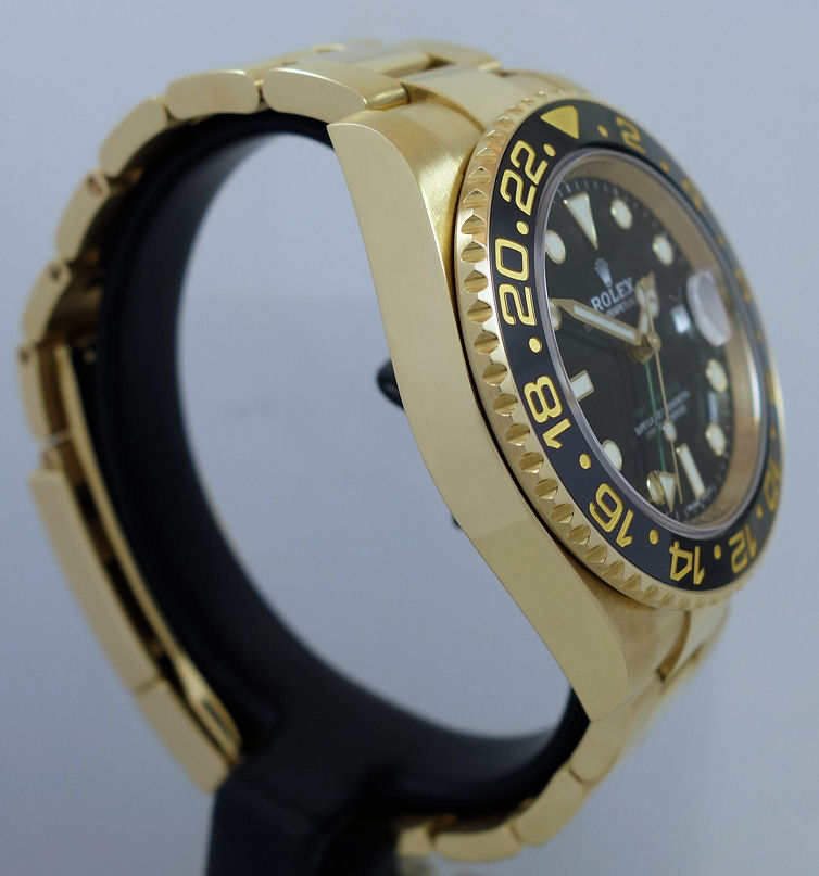 DSC03619 Rolex GMT Master II 18k Yellow-Gold 116718LN Box & Card