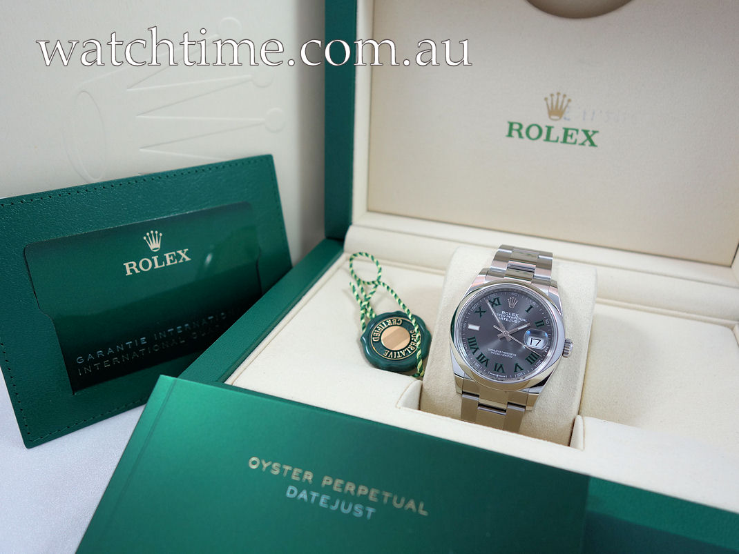 DSC03643 Rolex Datejust 36 Wimbledon Dial 126200 Box & Card 2024