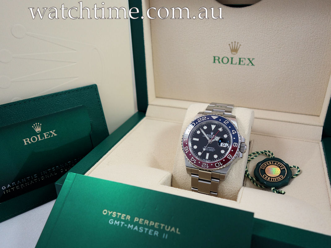 DSC03684 ROLEX GMT PEPSI Steel 126710BLRO April 2024 Box & Card