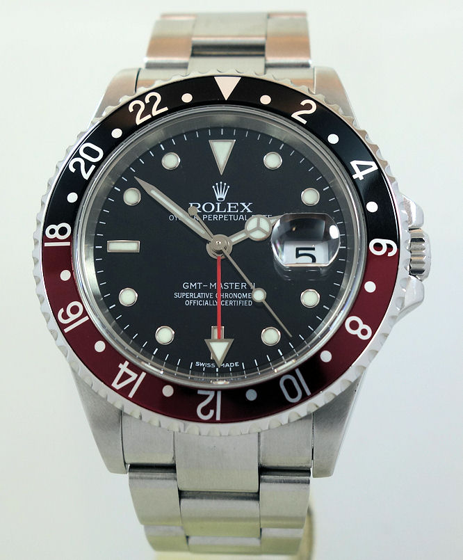 DSC03948 ROLEX GMT MASTER II "Coke" 16710 Full Set 2006