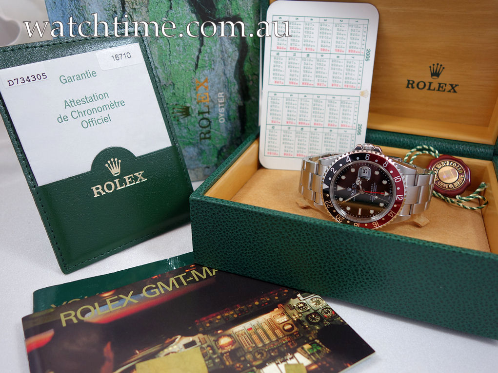 DSC03959 ROLEX GMT MASTER II "Coke" 16710 Full Set 2006
