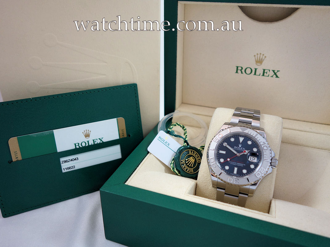 DSC04096 Rolex Yacht-Master 116622 Blue dial Box & Card