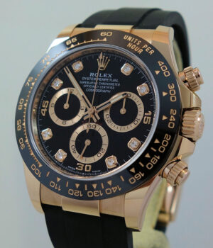 Rolex EVEROSE Daytona 116515LN Black Diamond Dial 2021 Box & Card