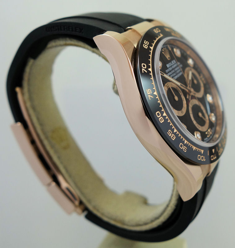 DSC04149 Rolex EVEROSE Daytona 116515LN Black Diamond Dial 2021 Box & Card