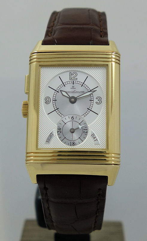 DSC04204 Mens Jaeger LeCoultre Reverso Duo Day-Night 18ct Yellow-Gold Q2711410 *RARE*