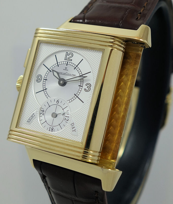 DSC04206 Mens Jaeger LeCoultre Reverso Duo Day-Night 18ct Yellow-Gold Q2711410 *RARE*