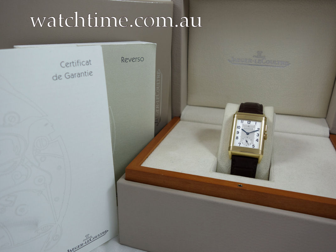 DSC04212 Mens Jaeger LeCoultre Reverso Duo Day-Night 18ct Yellow-Gold Q2711410 *RARE*