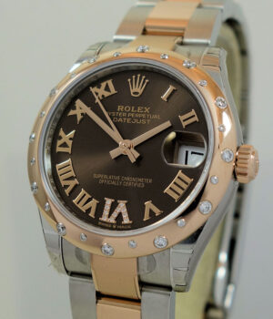 Rolex Datejust 31mm 18K Everose & Steel, Diamond bezel & Chocolate dial  278341RBR  Box & Card 2024