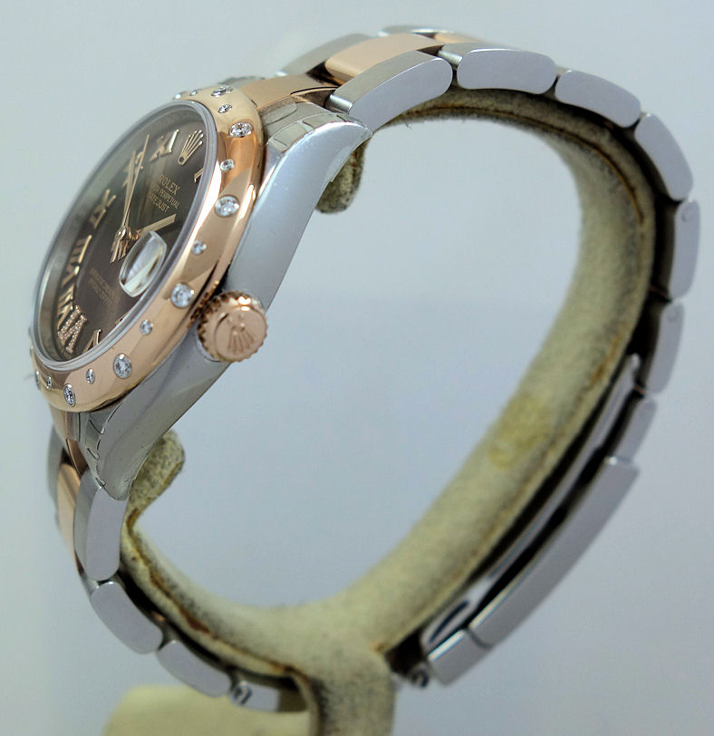 DSC04308 Rolex Datejust 31mm 18K Everose & Steel, Diamond bezel & Chocolate dial 278341RBR Box & Card 2024