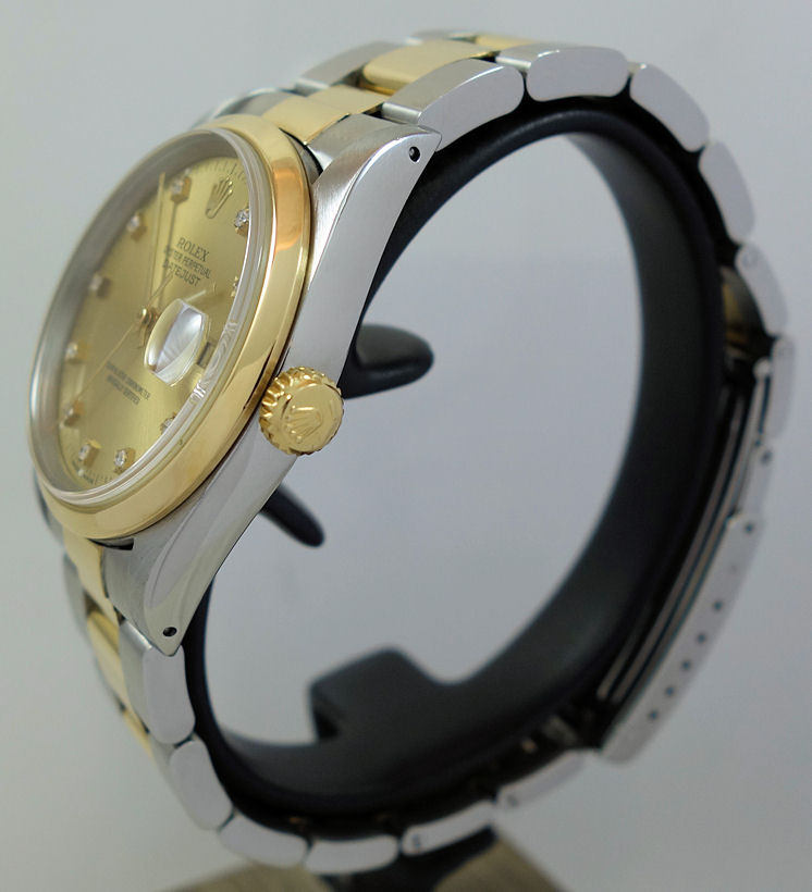 DSC04333 Rolex Datejust 36mm Steel & 18ct Diamond-dial 16203