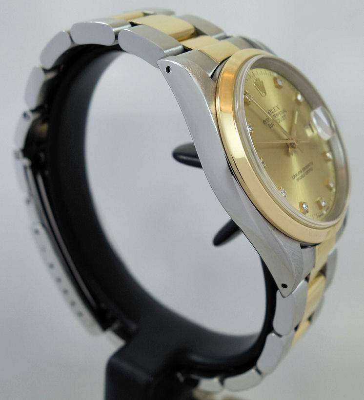 DSC04335 Rolex Datejust 36mm Steel & 18ct Diamond-dial 16203