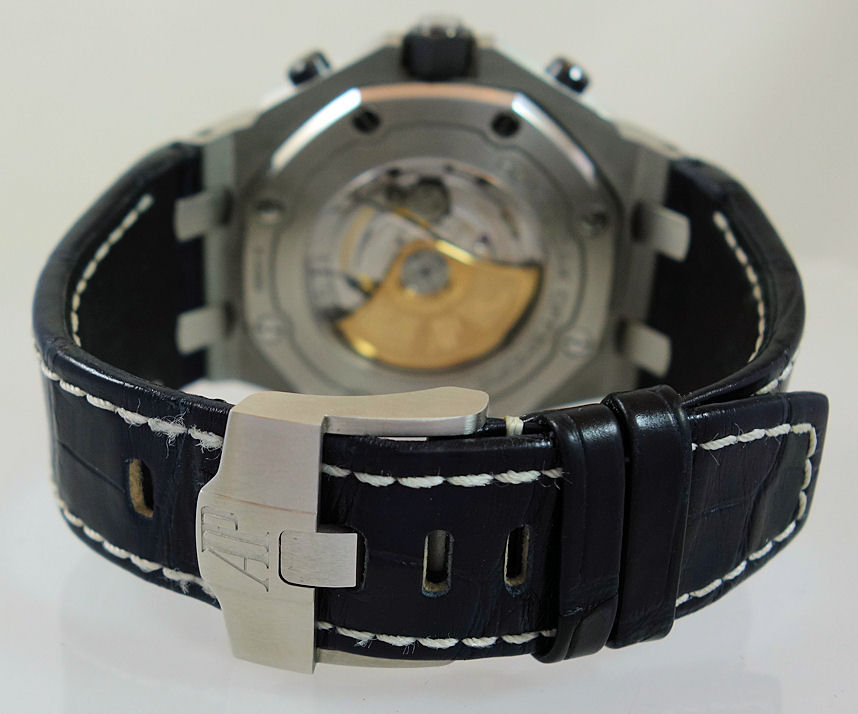 DSC04576 Audemars Piguet Royal Oak Offshore 42mm Steel Black/Blue-dial 26470ST