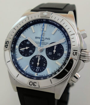 Breitling Chronomat B01 Ice-Blue Dial PB0134 Platinum Bezel 42mm 2025 *50% off Retail*