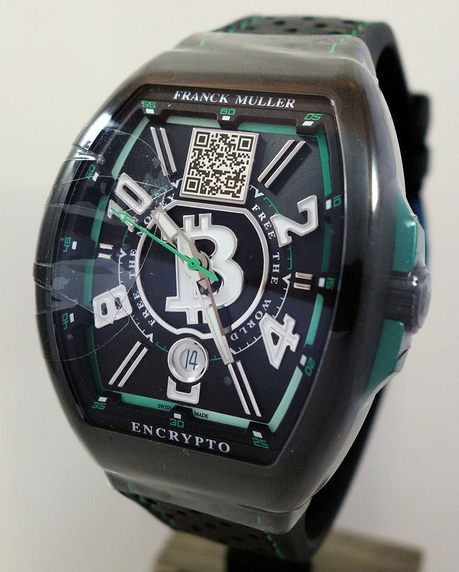 DSC04748 Franck Muller Vanguard ENCRYPTO “Free The Money Free the World” Titanium Limited Edition *UNUSED*