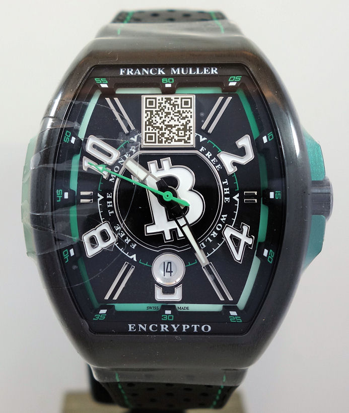 DSC04751 Franck Muller Vanguard ENCRYPTO “Free The Money Free the World” Titanium Limited Edition *UNUSED*