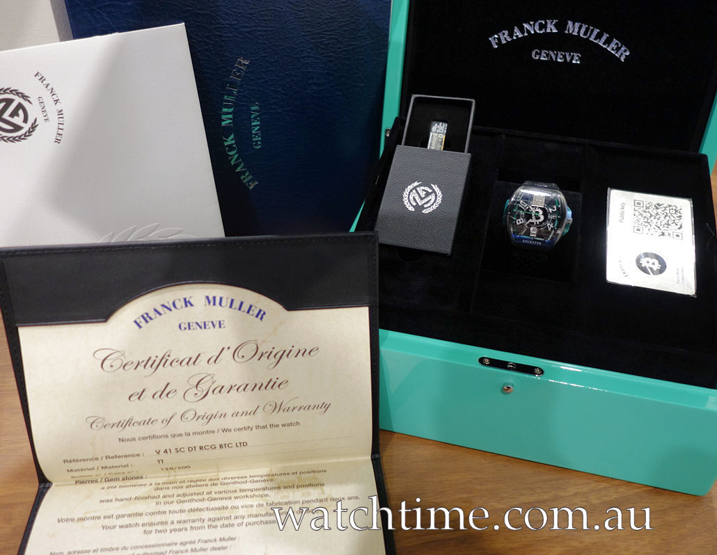 DSC04762 Franck Muller Vanguard ENCRYPTO “Free The Money Free the World” Titanium Limited Edition *UNUSED*