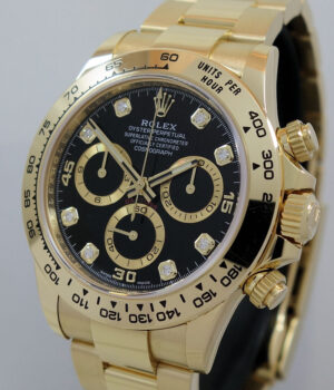 Rolex Daytona 116508  18ct Yellow-Gold with Black DIAMOND-dial