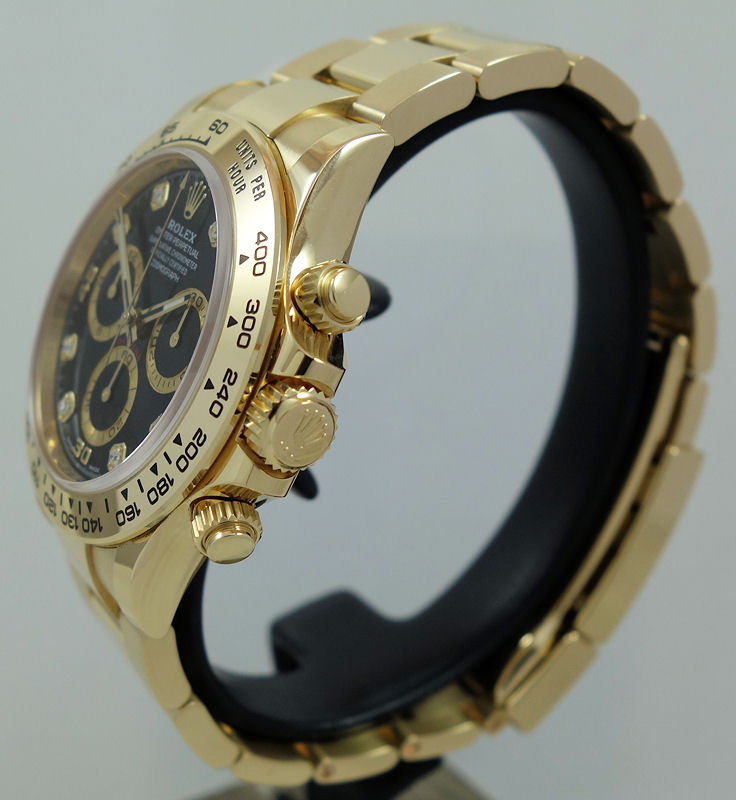 DSC04782 Rolex Daytona 116508 18ct Yellow-Gold with Black DIAMOND-dial