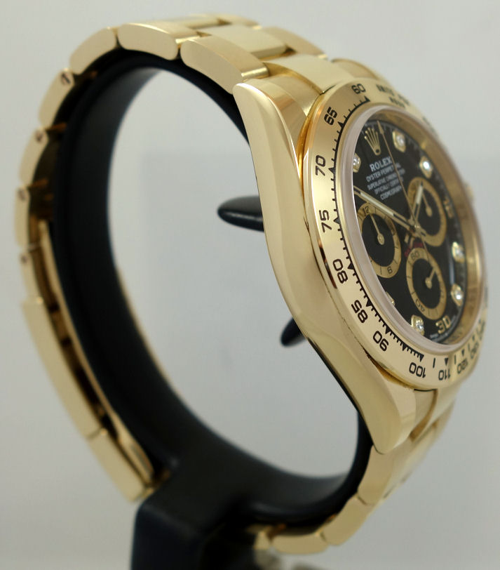 DSC04784 Rolex Daytona 116508 18ct Yellow-Gold with Black DIAMOND-dial