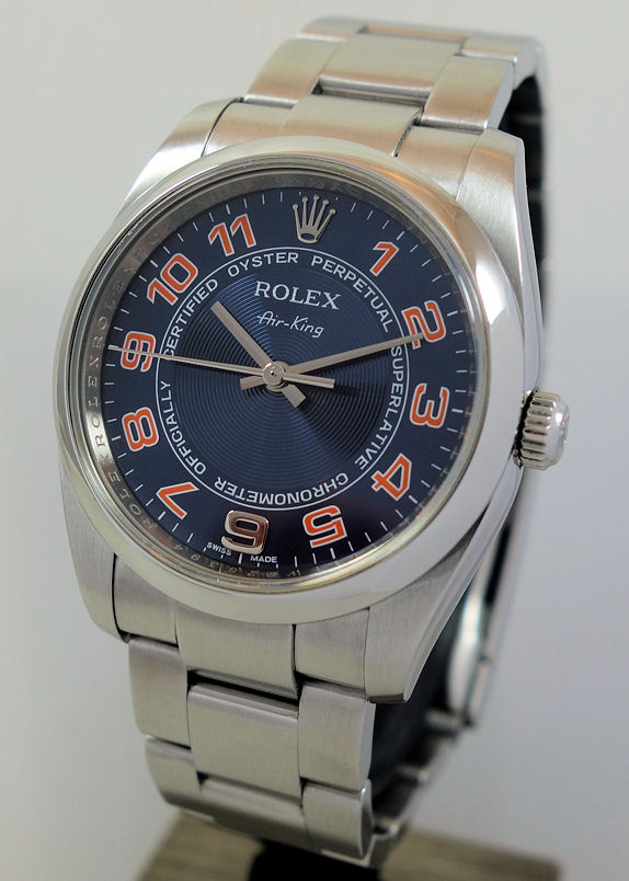DSC04836 Rolex Air-King 114200 Blue Concentric Arabic dial