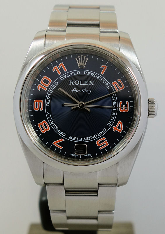 DSC04840 Rolex Air-King 114200 Blue Concentric Arabic dial