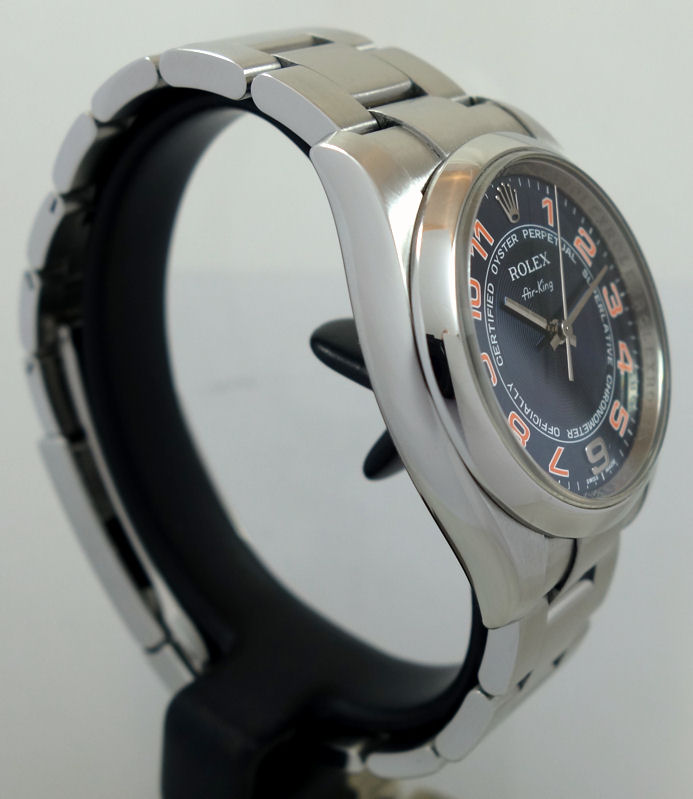 DSC04844 Rolex Air-King 114200 Blue Concentric Arabic dial