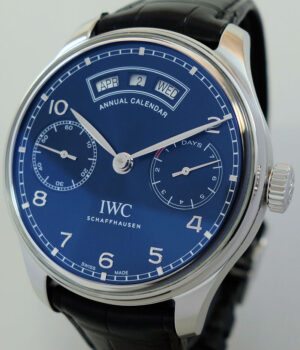 IWC PORTUGIESER ANNUAL CALENDAR IW503502  Steel 44mm Blue-dial