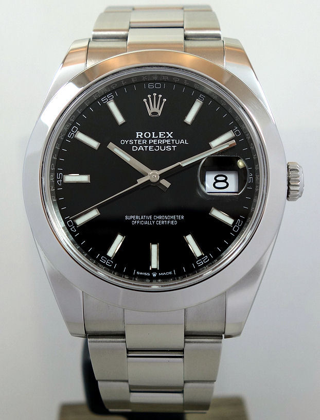 DSC05095 Rolex Datejust 41 Black-Dial 126300 Box & Card 2024