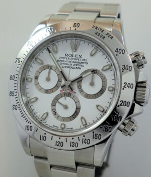 Rolex Daytona Steel White-Dial 116520 Box & Card Last of the Rare "APH Dial" 2016