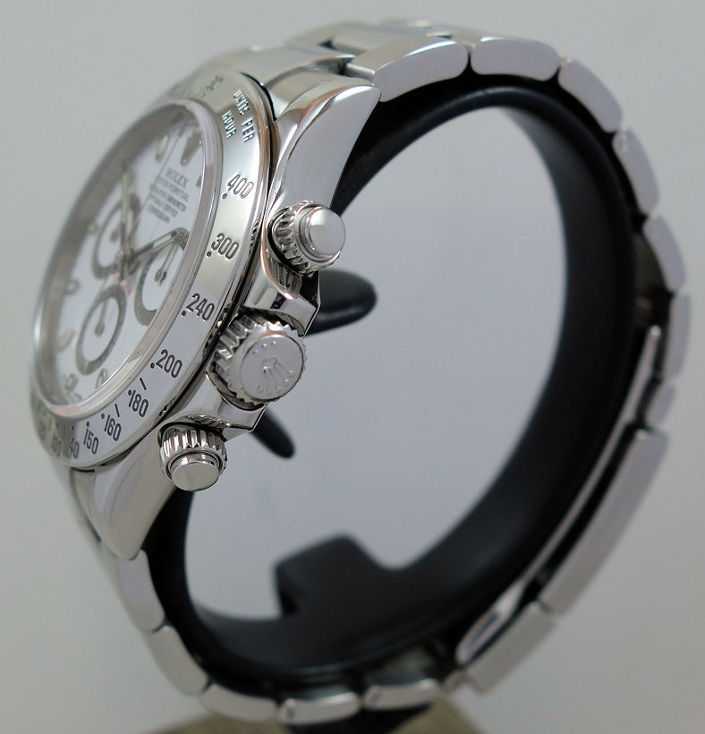 DSC05151 Rolex Daytona Steel White-Dial 116520 Box & Card Last of the Rare "APH Dial" 2016