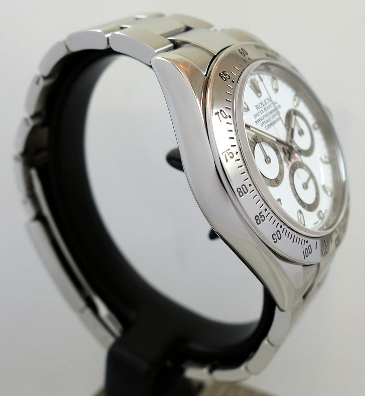 DSC05153 Rolex Daytona Steel White-Dial 116520 Box & Card Last of the Rare "APH Dial" 2016